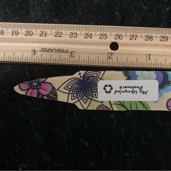 Floral Patterned Upcycled Bookmark - Picture 2 of 3
